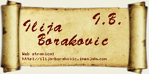 Ilija Boraković vizit kartica